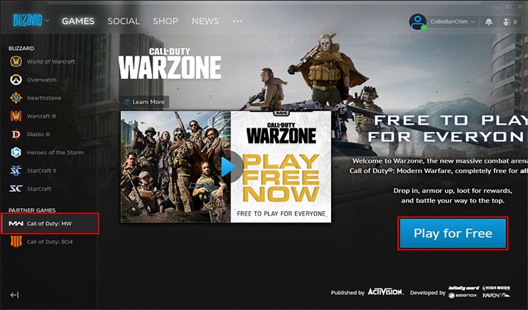 Download game Call of Duty: Warzone