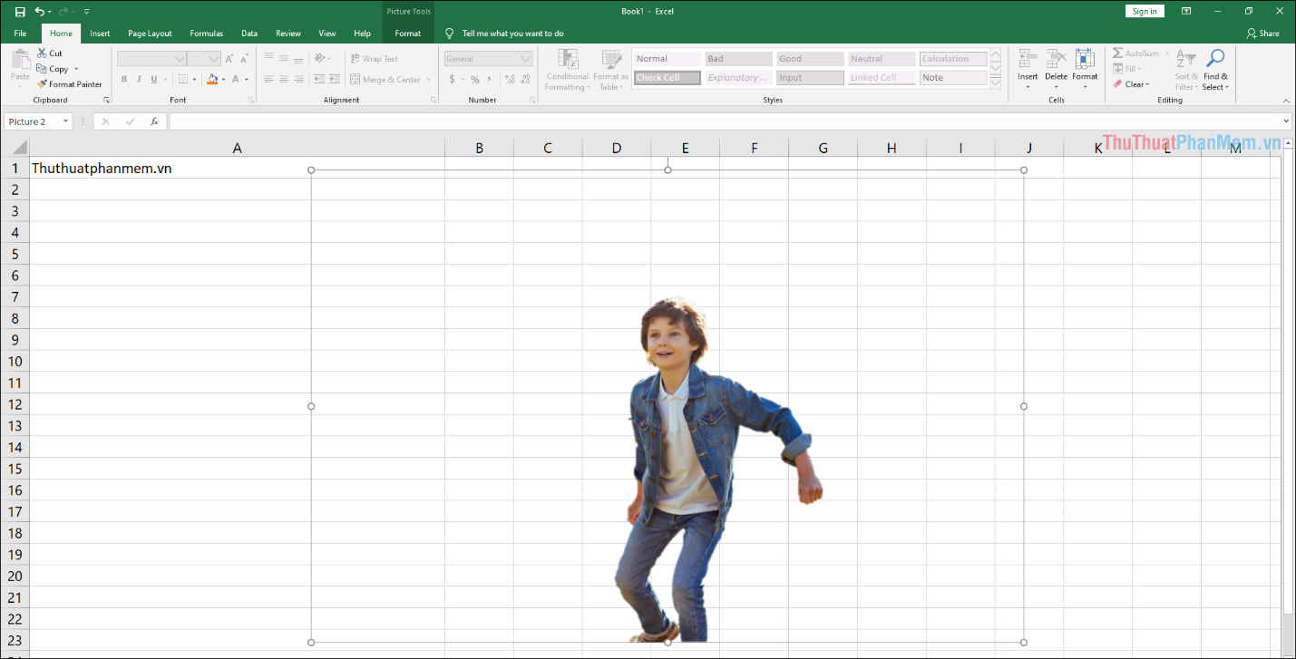 Hoàn tất việc tách nền cho hình ảnh trong Excel mà không cần đến những phần mềm khác