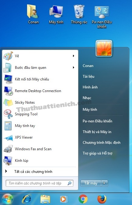 Windows 7 với giao diện tiếng Việt