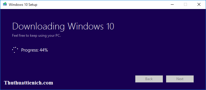 Media Creation Tool bắt đầu tải về phiên bản Windows 10 mới nhất