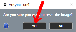 Nhấn nút Yes để xác nhận khôi phục