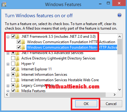 Hướng dẫn Kích hoạt và cài đặt .Net Framework 3.5 trên Windows 8/8.1
