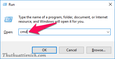 Nhập lệnh Windows + R rồi nhấn Enter