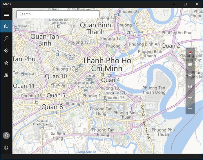 Xem bản đồ Việt Nam vừa tải ở trên không cần mạng
