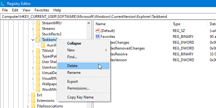 Không thể bỏ ghim các biểu tượng khỏi Taskbar trong Windows 10