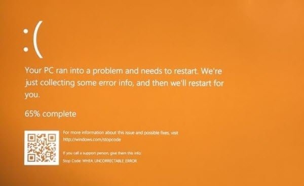 Windows 10 Orange Screen of Death