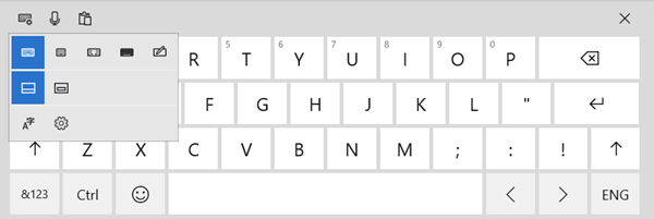 Touch keyboard Windows 10