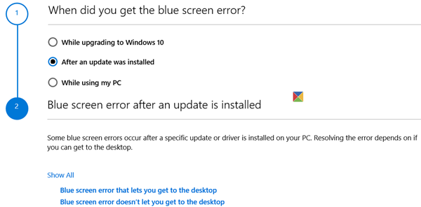 Trình gỡ rối màn hình xanh Windows 10