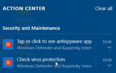 Bật hoặc Khởi động Windows Defender