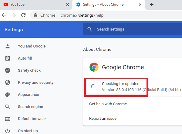 Lỗi tìm kiếm không thành công trên Chrome