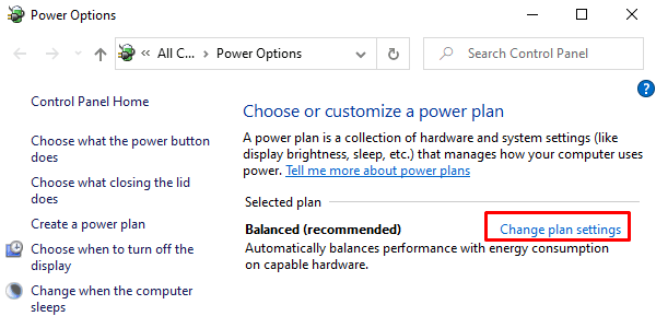 Thay đổi HÀNH ĐỘNG MỞ LID trên máy tính xách tay trong Windows 10