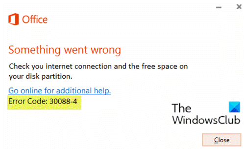Mã lỗi Microsoft Office 30088-4