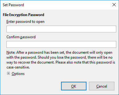 Bảo vệ tài liệu bằng mật khẩu với LibreOffice