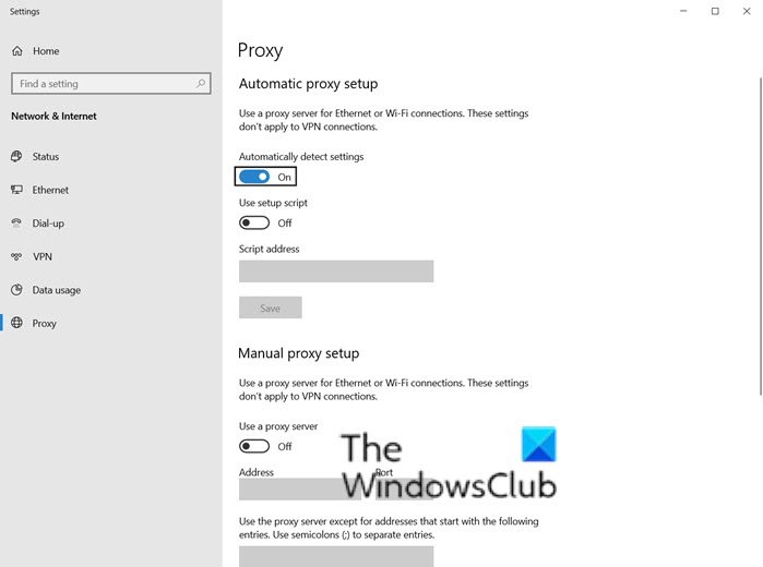 Cài đặt Proxy Windows 10