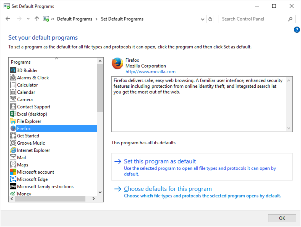 Hình 5 - Thay đổi trình duyệt mặc định trong Windows 10