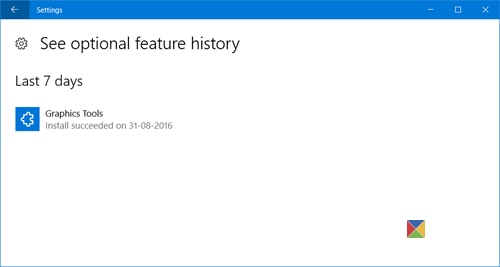 quản lý các tính năng tùy chọn của Windows 10