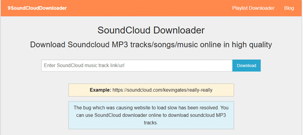 9SoundCloud Downloader tải xuống các bài hát từ SoundCloud