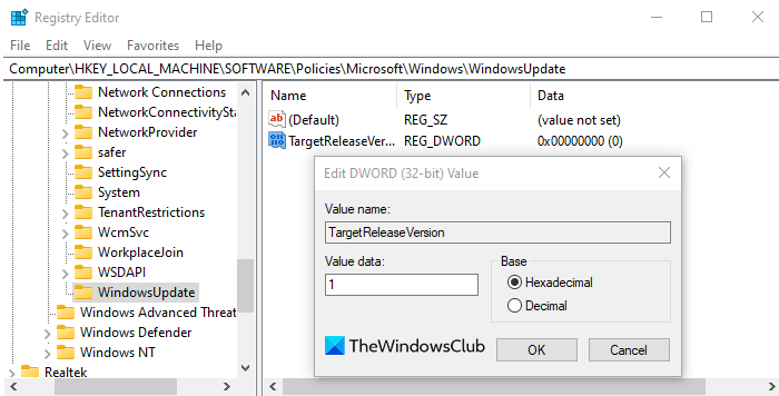 Chặn Windows 11 bằng Registry Editor