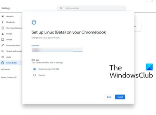 Bật vùng chứa Linux trên Chromebook