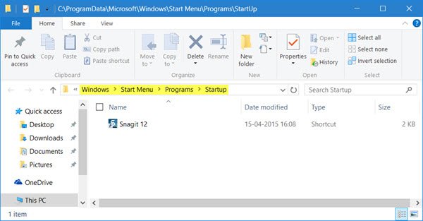 Cách tạo chương trình chạy khi khởi động trong Windows 10
