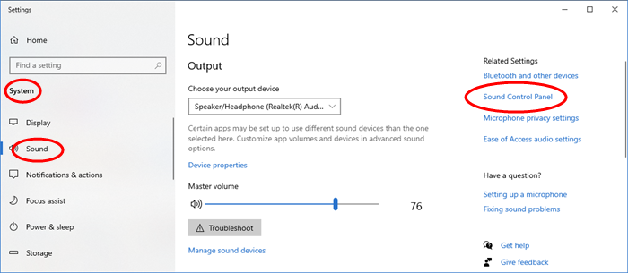 Thay đổi âm thanh trong Windows 10