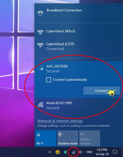 Cách thiết lập kết nối Internet trên Windows 10