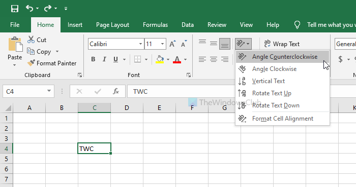 Cách xoay văn bản trong bảng tính Excel