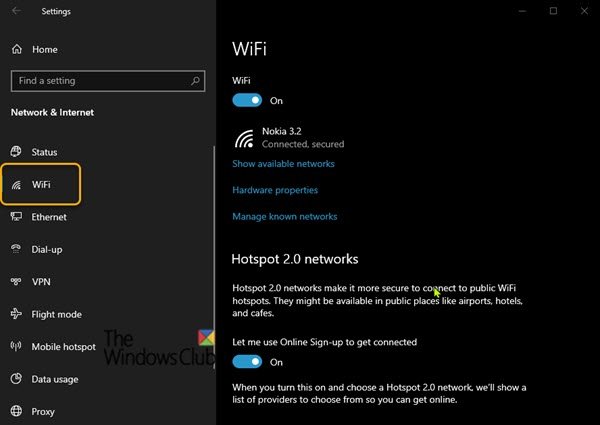 Cai dat Wi Fi bi thieu tren Windows 10 hoac thiet