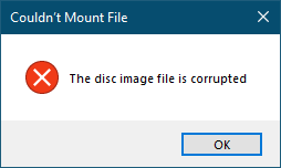 Không thể gắn tệp, tệp ảnh đĩa bị hỏng trong Windows 10