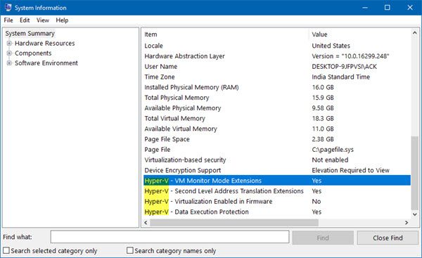 Tìm xem PC Windows 10 của bạn có hỗ trợ Hyper-V không