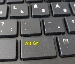 bật hoặc tắt phím Alt Gr