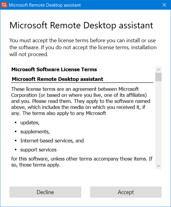 Microsoft Remote Desktop Assistant