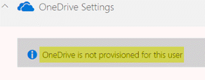 OneDrive không được cấp phép cho người dùng này