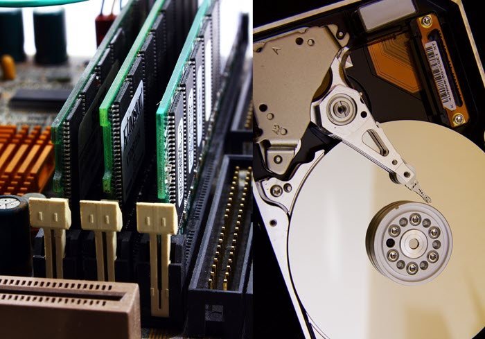 Sự khác biệt giữa bộ nhớ RAM và ổ cứng là gì?