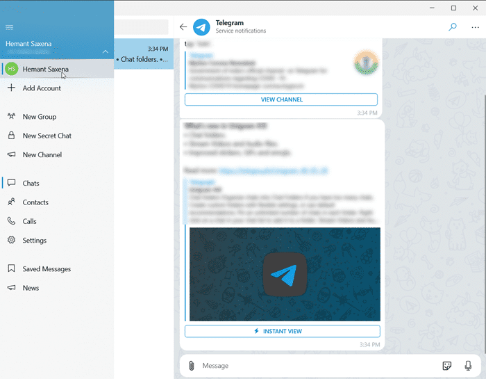 Unigram là một ứng dụng khách Telegram cho Windows 10
