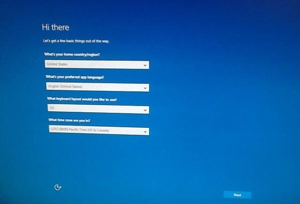 Windows 10 bị kẹt trên màn hình Hi there