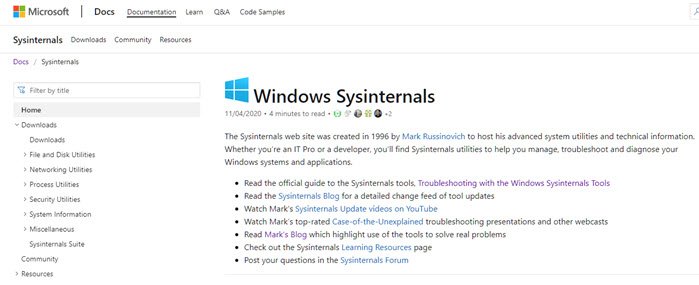 Microsoft Sysinternals Suite: Quản lý, khắc phục sự cố, chẩn đoán hệ thống, ứng dụng Windows