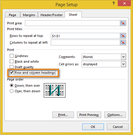 Cách lặp lại tiêu đề trong Excel khi in 11