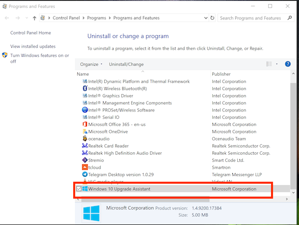 xóa thư mục Windows10Upgrade