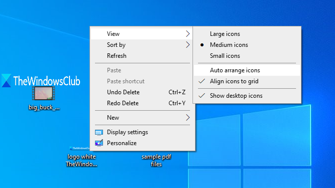 Không thể di chuyển các biểu tượng trên màn hình trong Windows 10