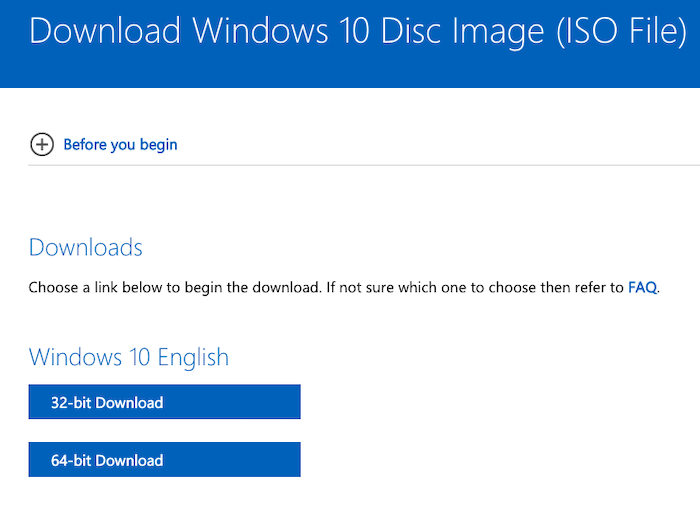 Tải xuống Windows 10 ISO macOS