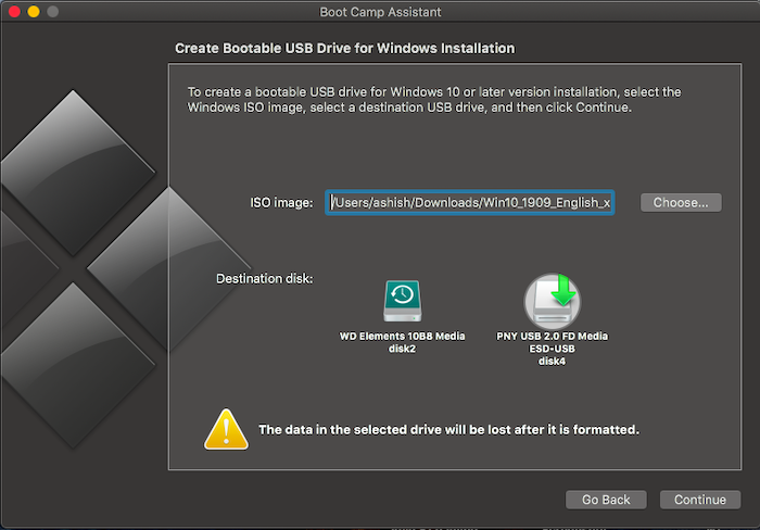 Chọn ổ USB cho Windows 10 Bootable Drive