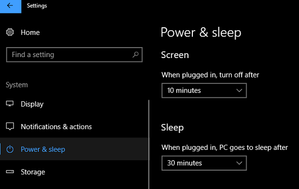 Máy tính Windows 10 chuyển sang chế độ Ngủ quá sớm