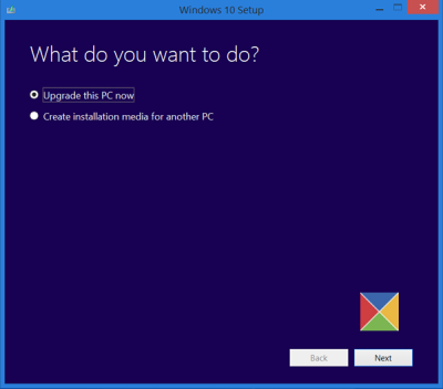 Sử dụng Công cụ tạo phương tiện để xóa cài đặt hoặc nâng cấp lên Windows 10