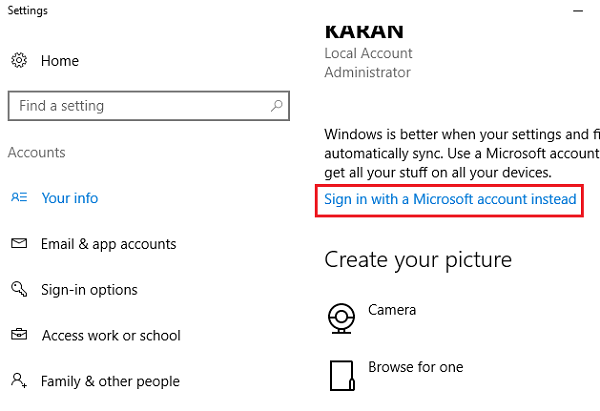 Đăng nhập bằng Tài khoản Microsoft