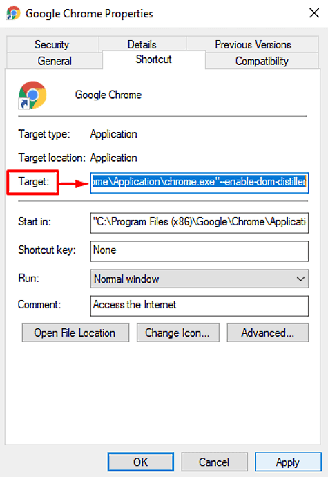 Bật hoặc tắt Chế độ đọc trong Chrome thông qua Cài đặt