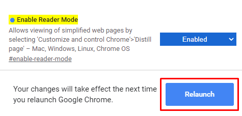 Bật hoặc tắt Chế độ đọc trong Chrome thông qua cờ