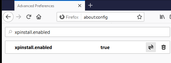 XPInstall Enabled Firefox