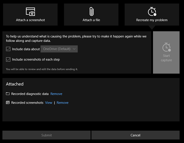 Gửi ảnh chụp màn hình Dữ liệu chẩn đoán tới Windows 10