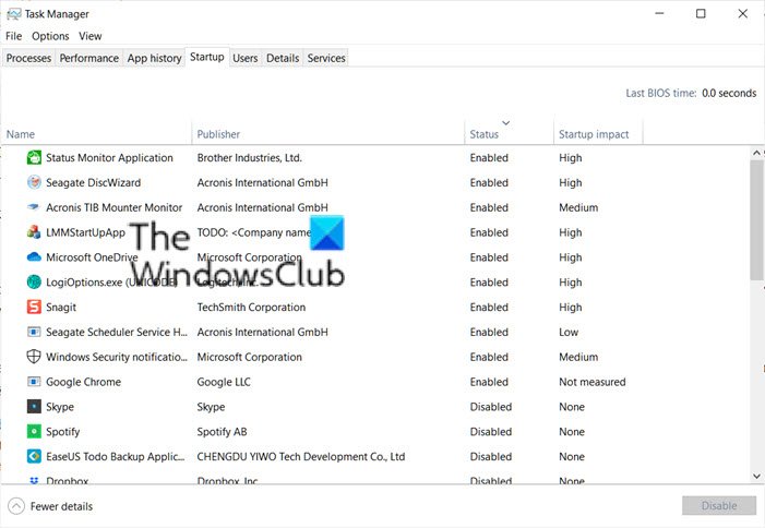 Chương trình khởi động Windows 10